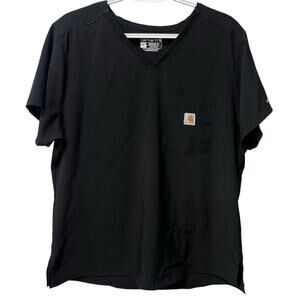 Carhartt *Bundle of 4* Women's Force Flex Scrub Tops Black Large